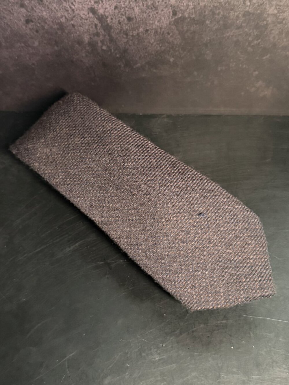 Cremieux Brown Wool Tie Made in Italy